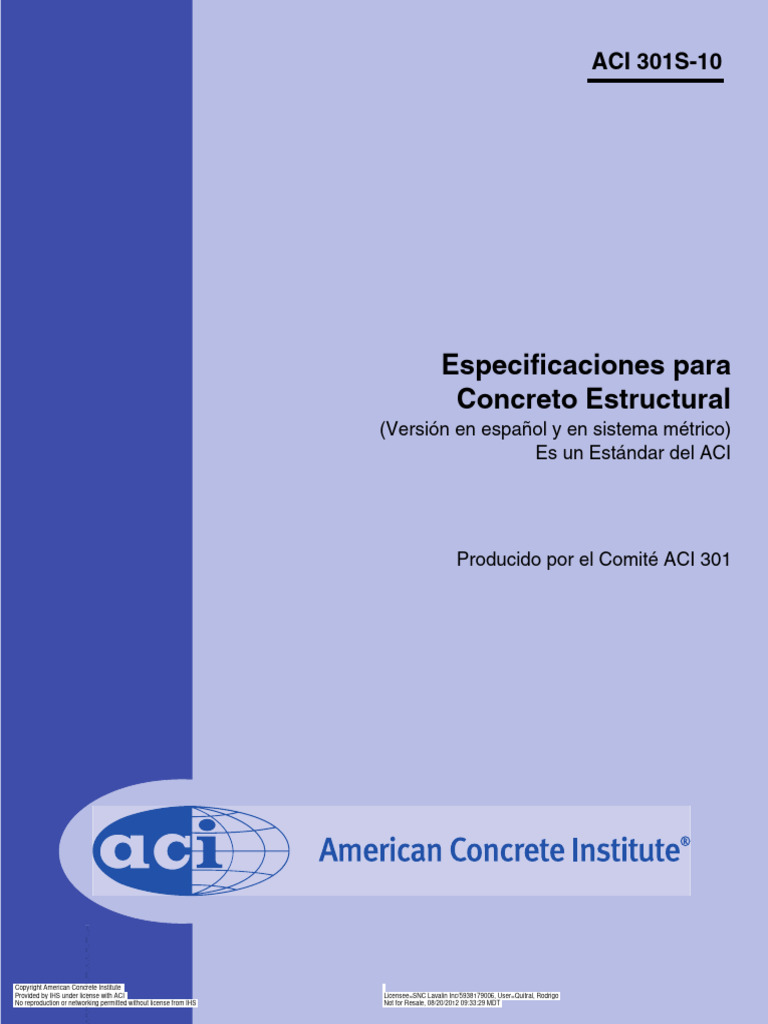 Aci 301 espanol pdf