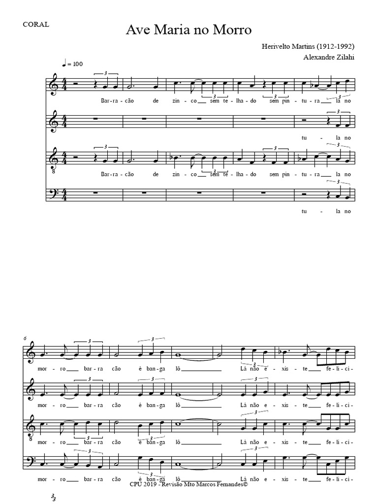 Ave Maria No Morro CORAL PDF