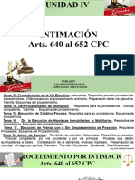 Derecho Procesal Civil Ii. Periodo Academico I. 2022 Intimación