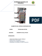 Elementos Del Sistema de Refrigeracion.