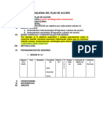 Esquema Del Plan de Acción: (A Partir Del Diagnóstico Situacional)