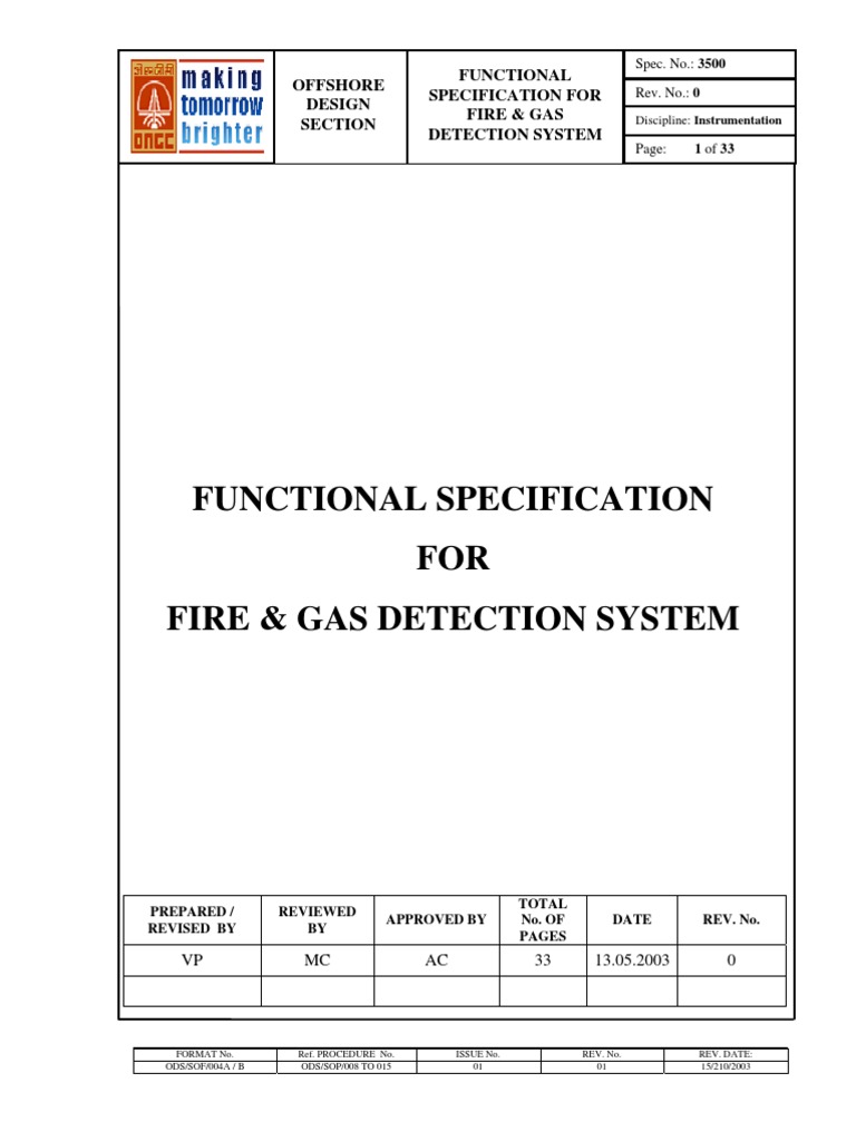 3500 Fire & Gas Detection System Electrical Wiring Specification