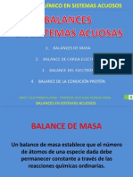 Balances en Soluciones Acuosas