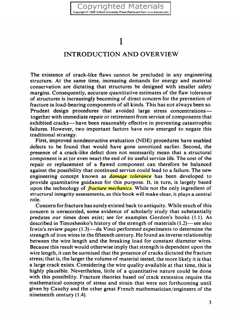 Damage Tolerance in Fracture Mechanics | PDF | Fracture Mechanics ...