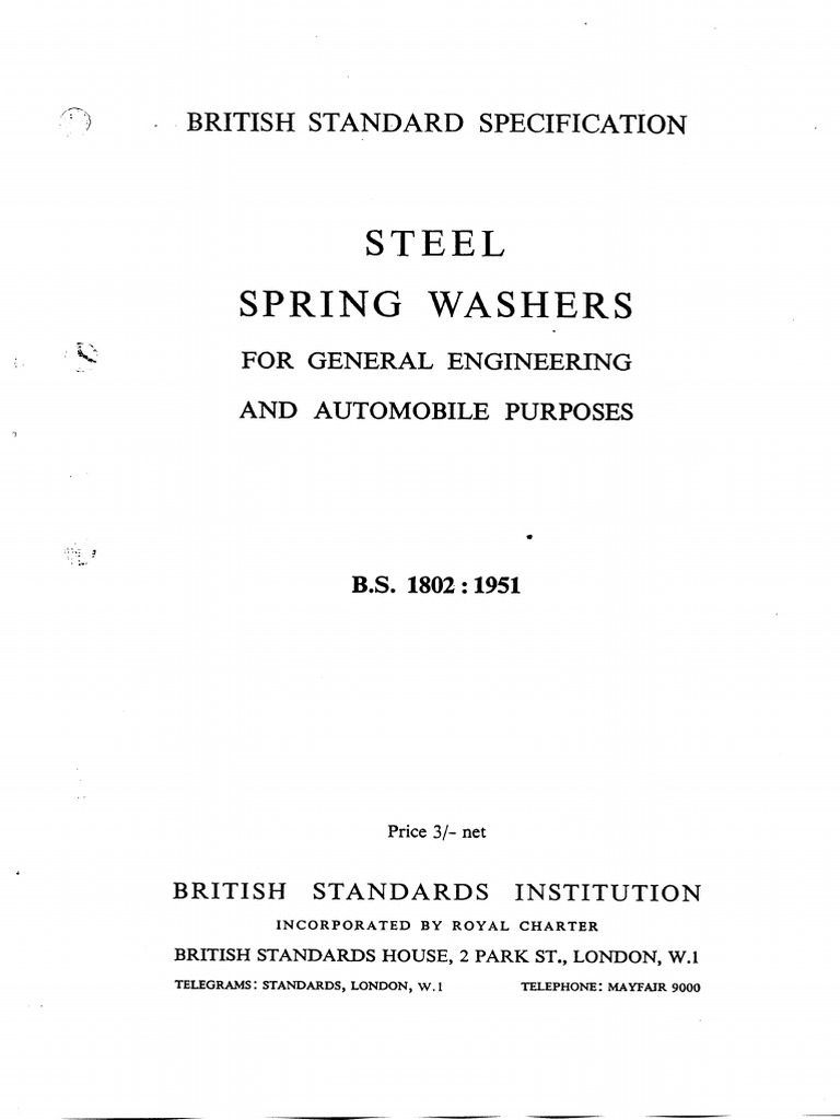 BS 01802 (1951) | PDF