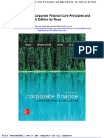 Test Bank For Corporate Finance Core Principles and Applications 5th Edition by Ross