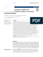 Data and Optimization Model of An Industrial Heat Transfer Station To Increase Energy Flexibility