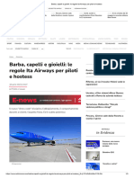 Barba, Capelli e Gioielli - Le Regole Ita Airways Per Piloti e Hostess