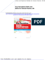Test Bank For Drug Calculations Ratio and Proportion Problems For Clinical Practice 9th Edition Brown