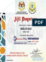 Certificate For Angel Ku An Qi For - Pertandingan Doodle Antidad... - 3