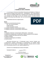 Convocatória 58aAssembleia Geral APEDeMARS 2011