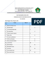 Daftar Hadir Panitia Osis Pemilihan Calon Ketua Dan Wakil Ketua Osis T.P. 2023/2024 Hari/Tanggal:Sabtu, 26 Agustus 2023 N O Nama Kelas KET