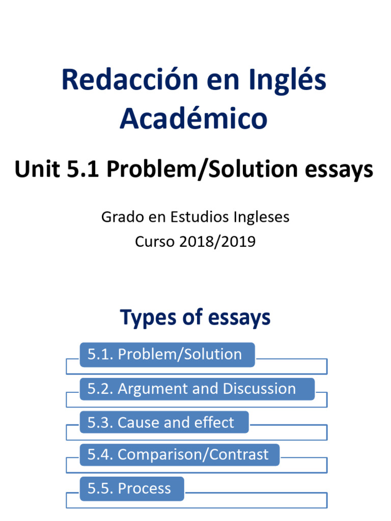 Problem/Solution Essay Guide | PDF | Essays