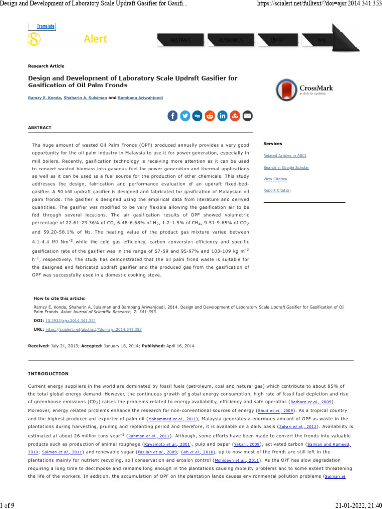 Lab Scale Gasifier Design PDF