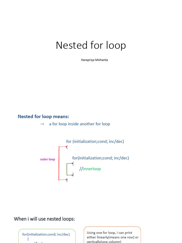 Nested Loop Concepts | PDF