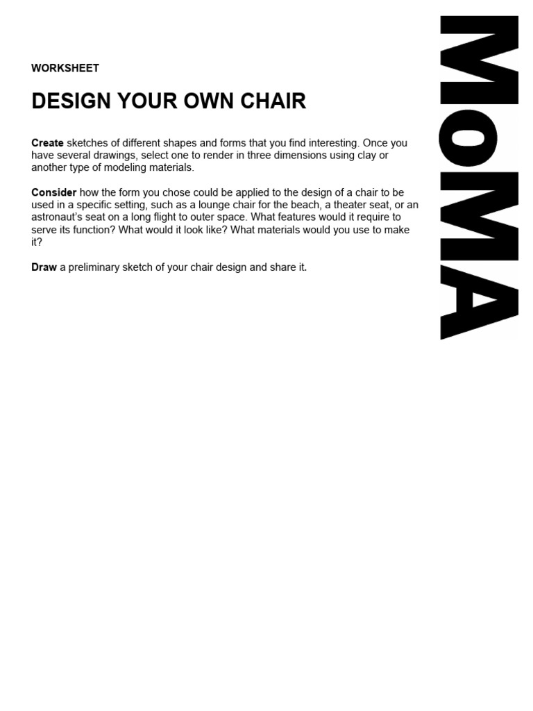 Design Design Your Own Chair PDF