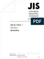 JIS B 7502 2016 Micrometers