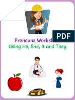 Pronouns Worksheet He She It and They