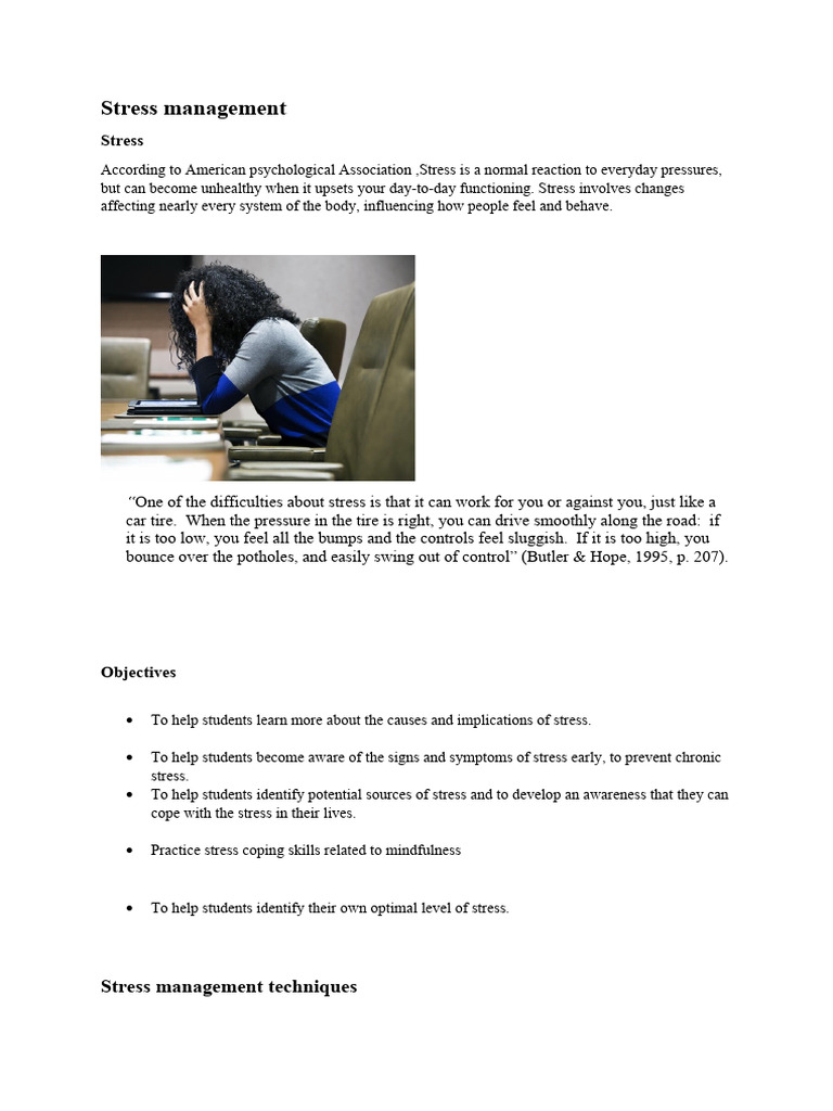 Stress Management | PDF