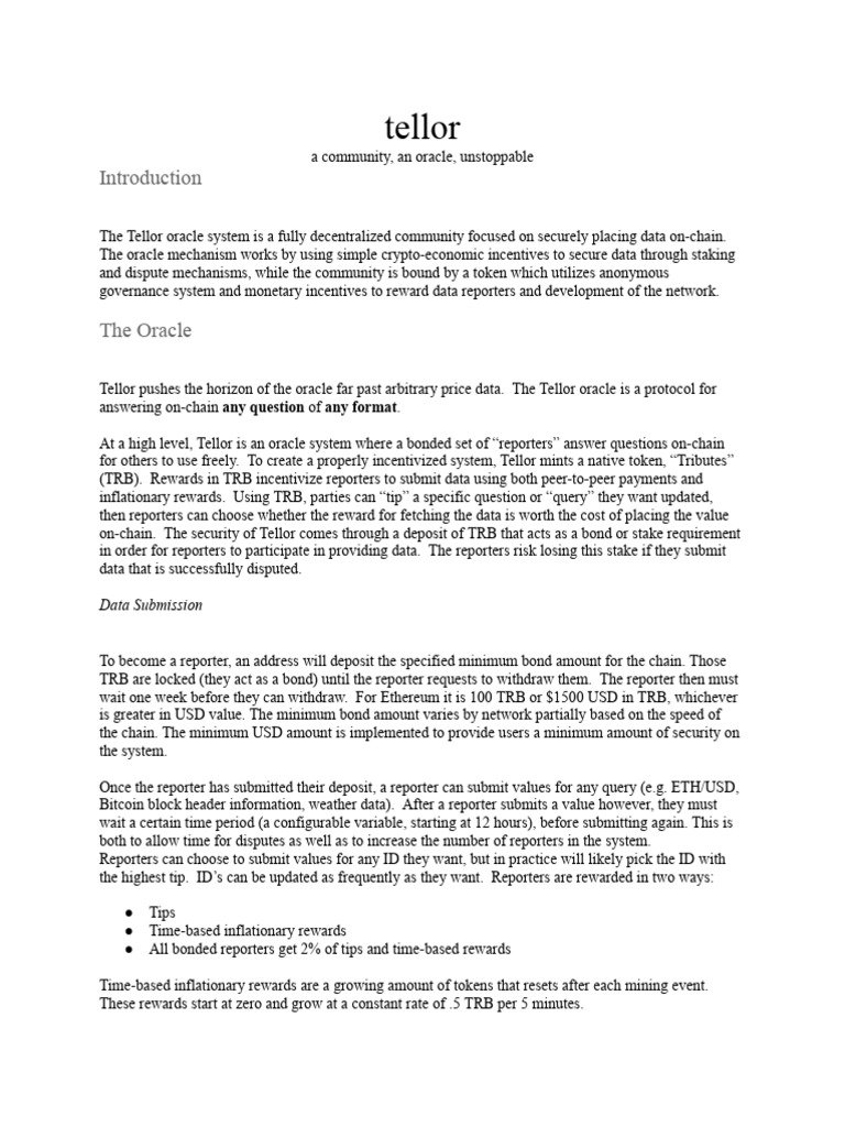 Decentralized Oracle for Data Security | PDF | Bitcoin | Bonds (Finance)