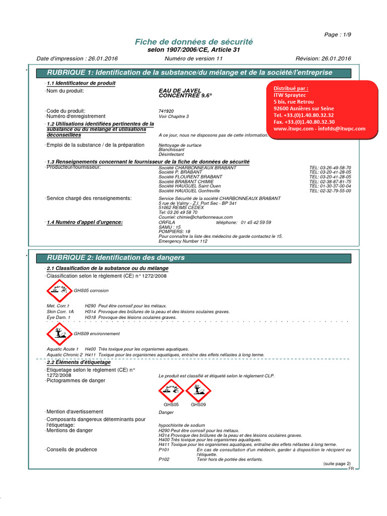 741920 EAU DE JAVEL 9.6 PDF — free download