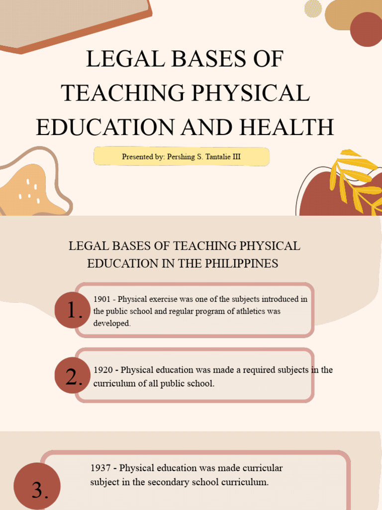 Legal Foundations of PE in the Philippines | PDF