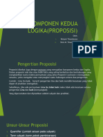 Komponen Kedua Logika (Proposisi)