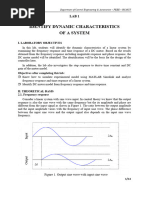 Lab 1 - Identify Dynamics Characteristics of A System