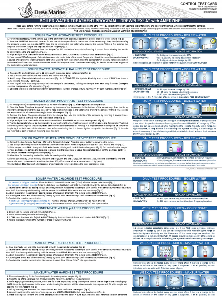 Boiler Water Treatment Drew Marine PDF Water Alkalinity