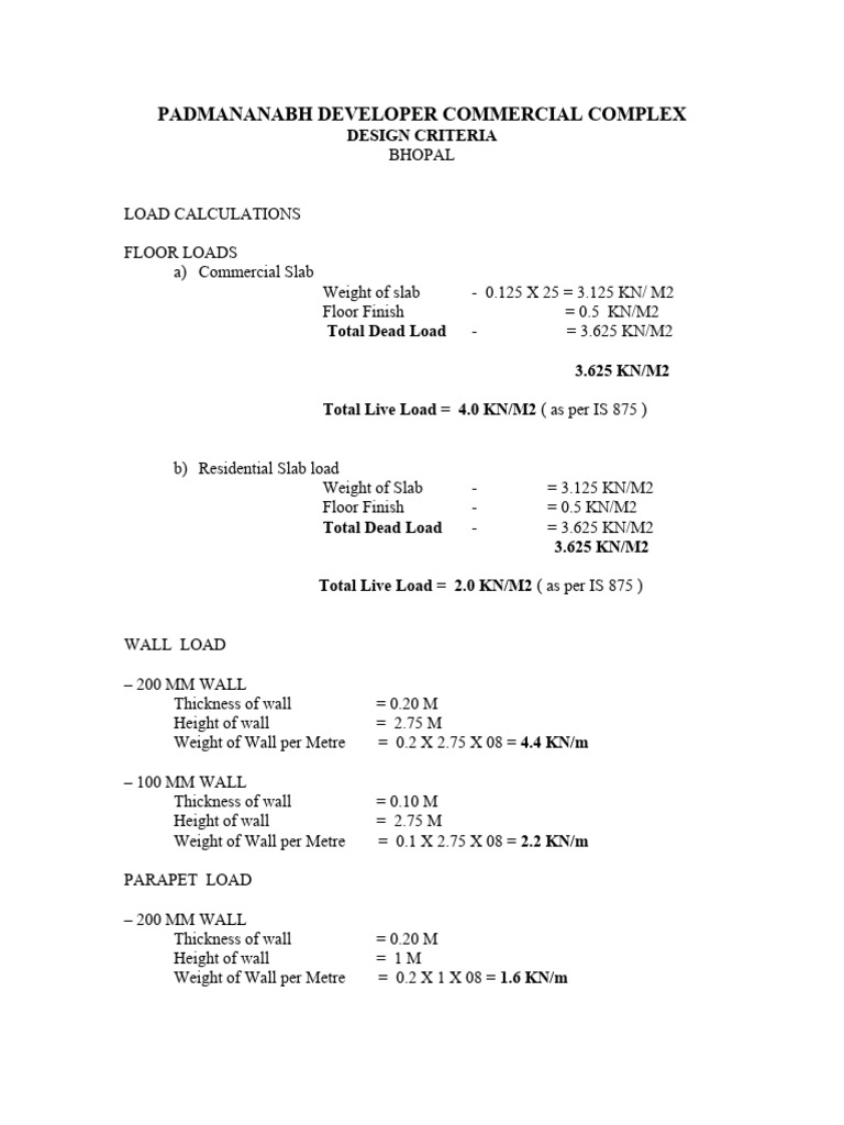 Load Calculation PDF