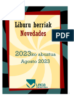 2023ko Abuztuko Berriak - Novedades de Agosto Del 2023