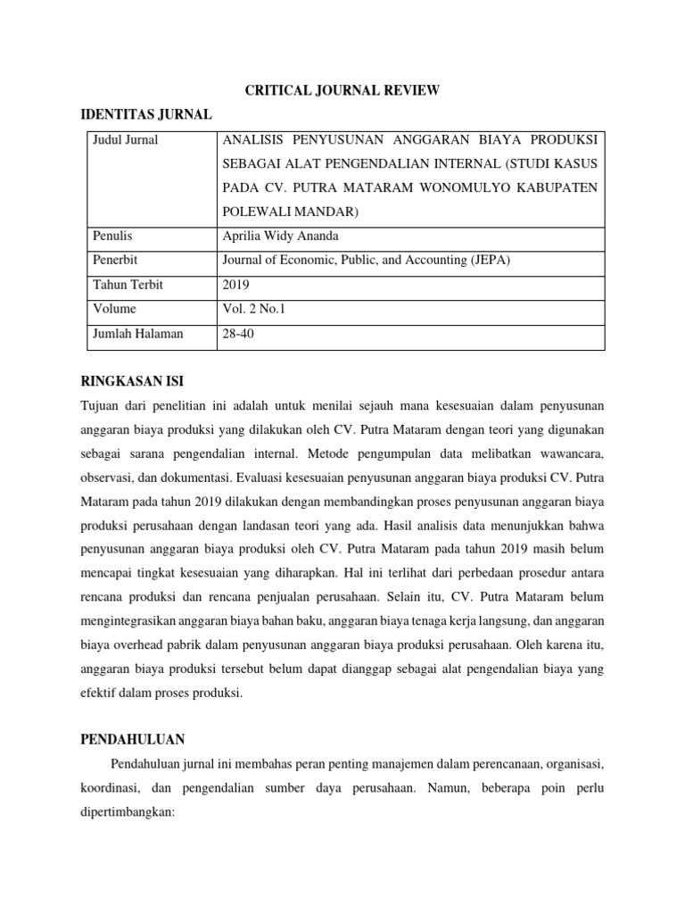 Critical Journal Review 2 PDF