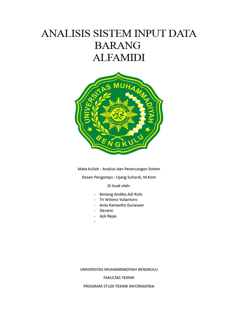 Analisis Sistem Input Data Barang Alfamidi | PDF