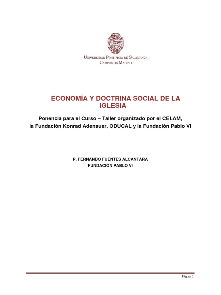 Economia y Doctrina Social de La Iglesia | PDF | Justicia | Crimen y ...