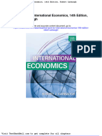 Test Bank For International Economics 14th Edition Robert Carbaugh