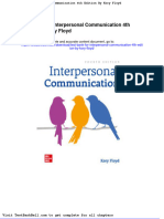 Test Bank For Interpersonal Communication 4th Edition by Kory Floyd