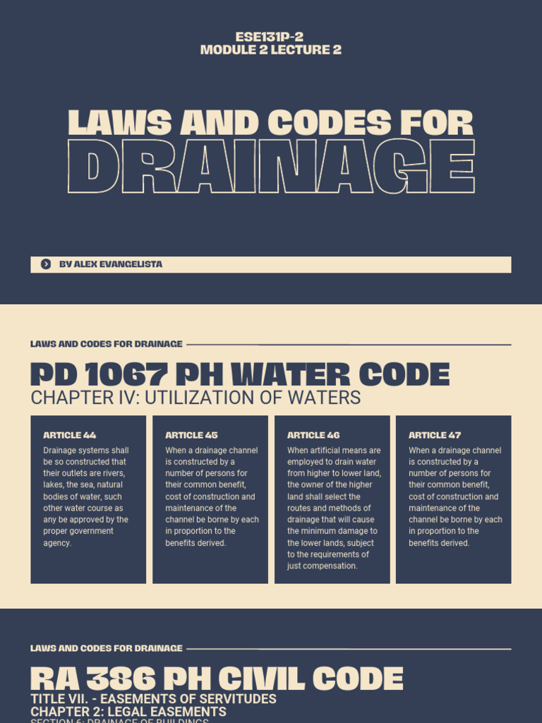 Laws and Codes For Drainage Ch712 PDF Plumbing Sanitary Sewer