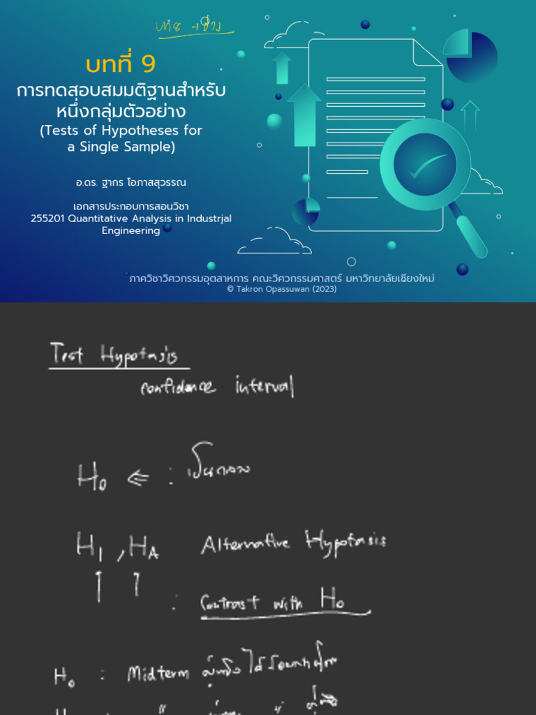 Chapter 09 Tests of Hypotheses For A Single Sample | PDF