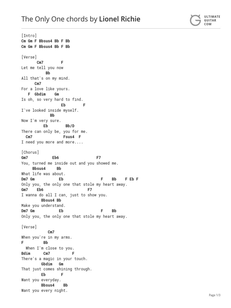 One On One Chords