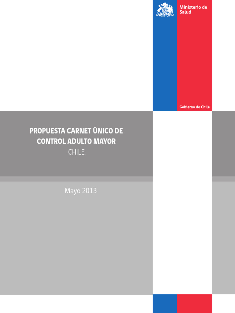 Propuesta Carnet Único de Control Adulto Mayor: Chile Descargar