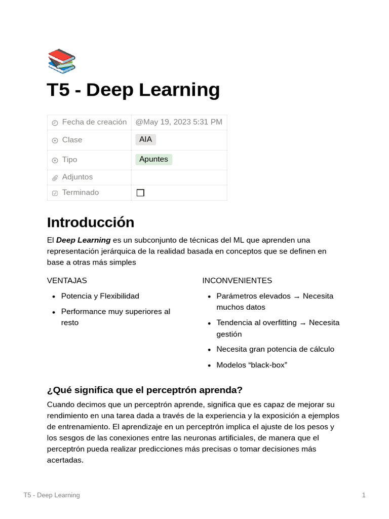 Introducción al Deep Learning y MLPs | PDF | Aprendizaje profundo | Neurona