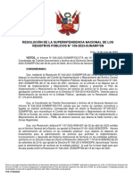 Resolución de La Superintendencia Nacional de Los Registros Públicos #109-2023-Sunarp/Sn