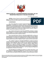 Resolución de La Superintendencia Nacional de Los Registros Públicos #035-2023-Sunarp/Sn