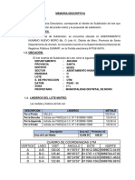 Memoria Descriptiva de Subdivision