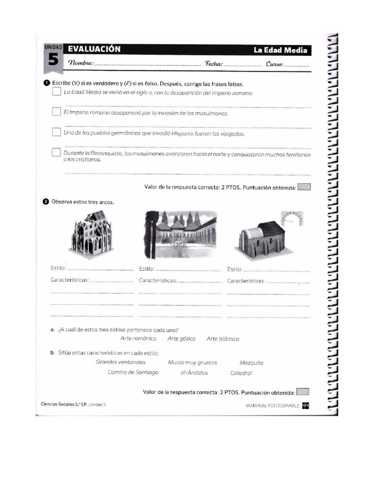 Examen Sociales 5º SM | PDF