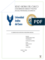 Articulo - El Derecho de Autor en La Industria Musical