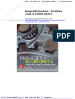 Test Bank For Managerial Economics 12th Edition Christopher Thomas S Charles Maurice