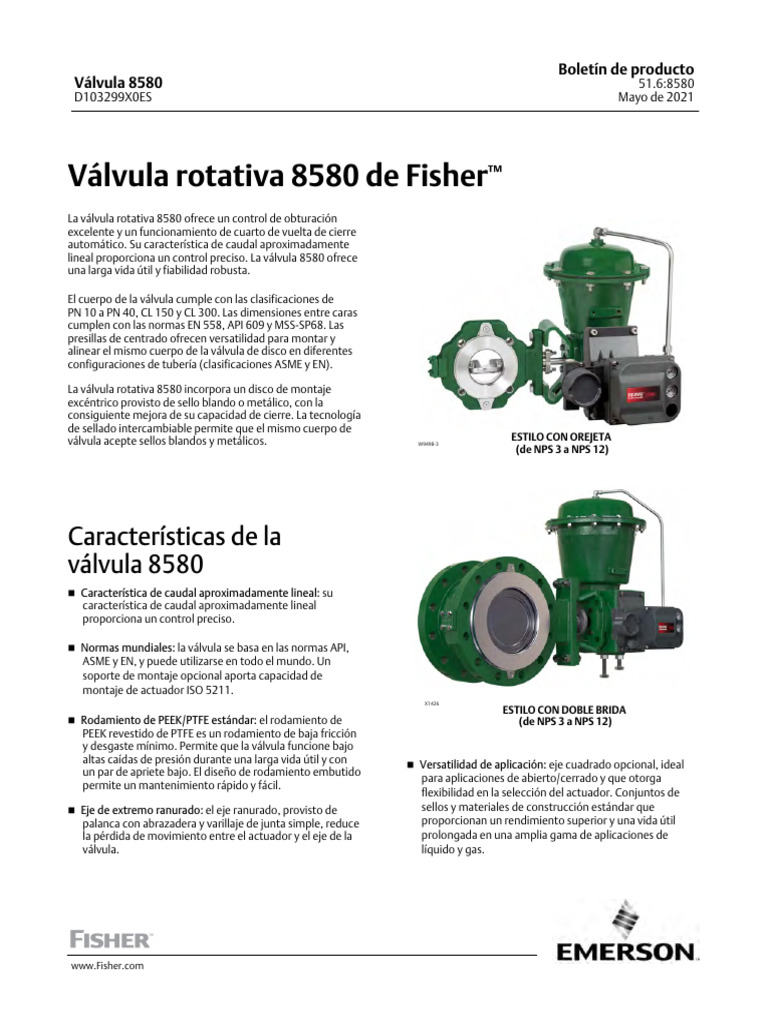 válvularotativa8580defisherfisher8580rotaryvalvespanish
