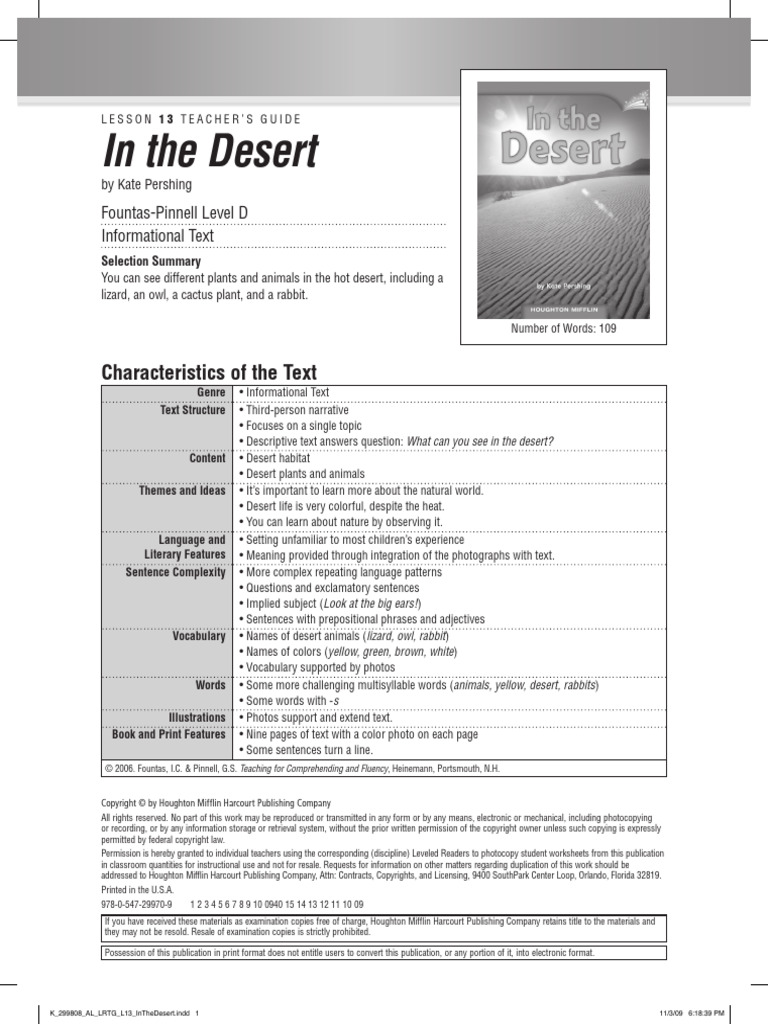 L13 in The Desert D | PDF | Books | Cognition
