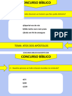 Concurso Biblico Livro de Atos Dos Apóstolos